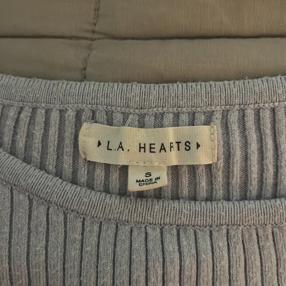 Pacsun light blue LA hearts Sweater Tee - Picture 3 of 3